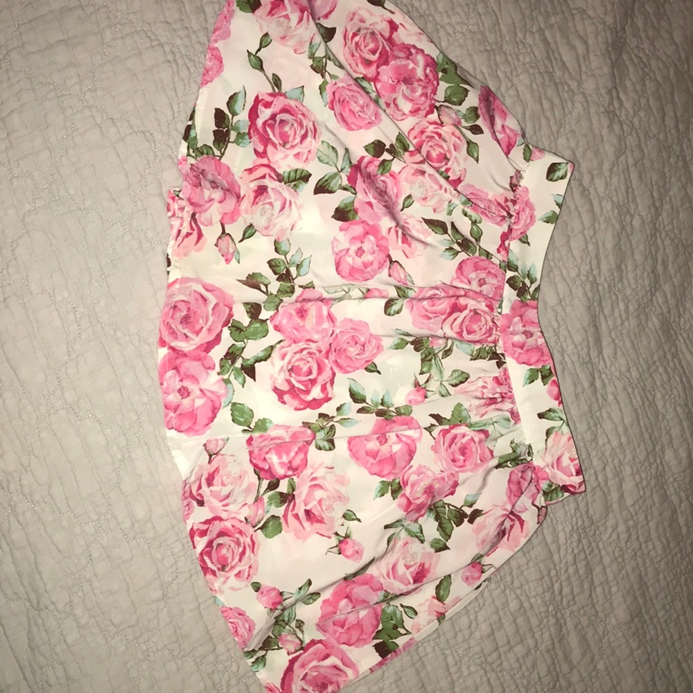 Gently worn pink and white skirt